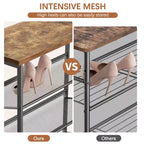 Étagère à Chaussures Marron à 5 Niveaux, Style Industriel, Peut Contenir 15 à 20 Paires