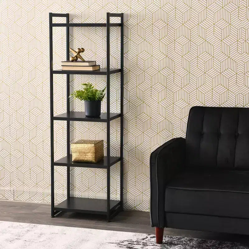 Étagère étroite blanche à 5 tablettes, assemblage par 1 personne