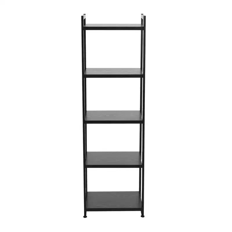 Étagère étroite blanche à 5 tablettes, assemblage par 1 personne