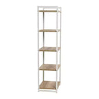 Étagère étroite blanche à 5 tablettes, assemblage par 1 personne