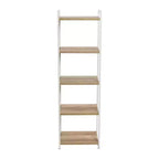 Étagère étroite blanche à 5 tablettes, assemblage par 1 personne