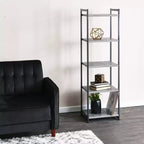 Étagère étroite blanche à 5 tablettes, assemblage par 1 personne