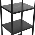 Étagère étroite blanche à 5 tablettes, assemblage par 1 personne