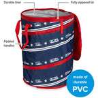 Poubelle d'appoint patriotique escamotable, individuelle, rouge/blanc/bleu