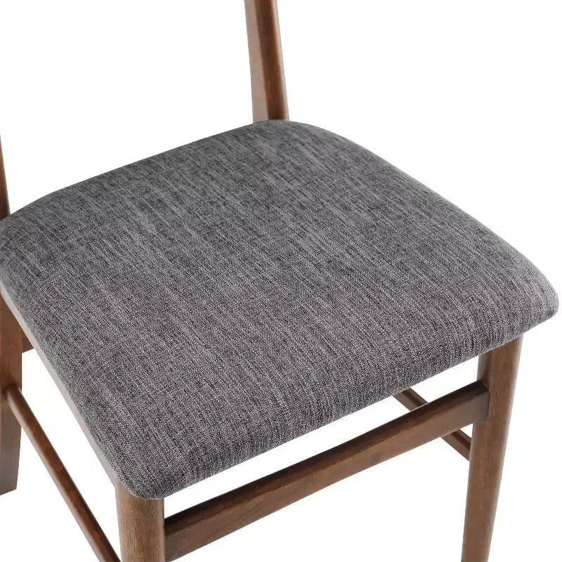 Chaise de salle à manger sans accoudoirs Acorn / Mahogany rembourrée, lot de 4