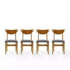 Chaise de salle à manger sans accoudoirs Acorn / Mahogany rembourrée, lot de 4