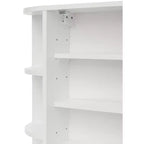 Armoire à pharmacie murale blanche avec porte miroir, 10 étagères