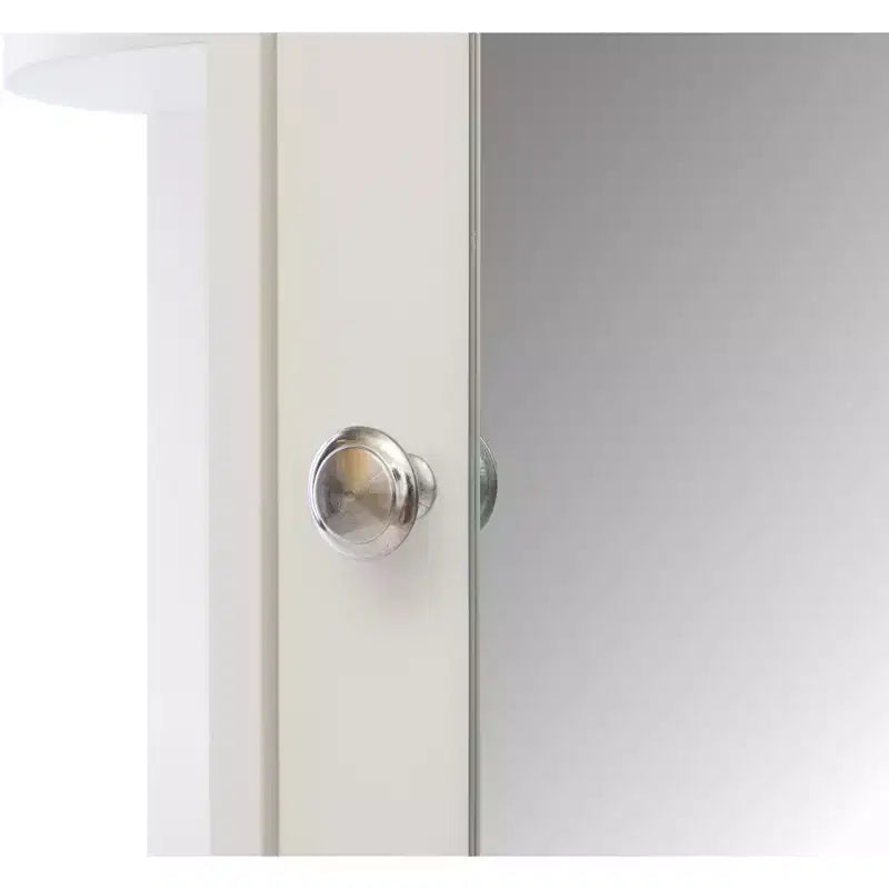 Armoire à pharmacie murale blanche avec porte miroir, 10 étagères