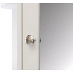 Armoire à pharmacie murale blanche avec porte miroir, 10 étagères