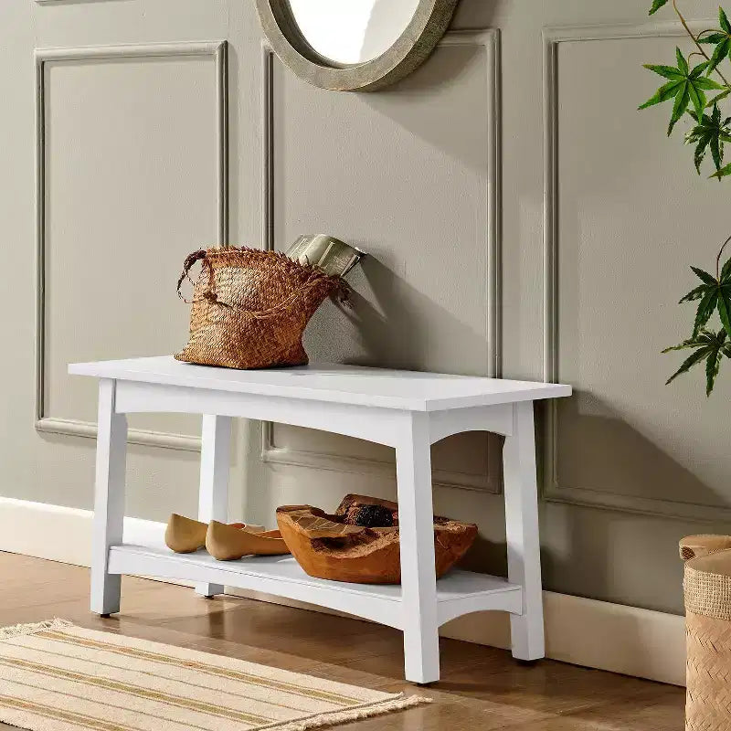Meuble d'entrée avec banc et 4 patères – Ensemble 2 pièces