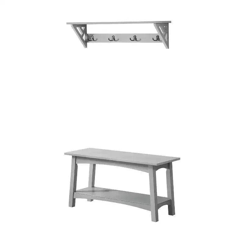 36" Middlebury Coat Hook with Bench Hall Tree Set - Alaterre Furniture