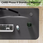 Bureau d'angle noir, 60"×23", individuel