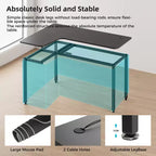 Bureau d'angle noir, 60"×23", individuel