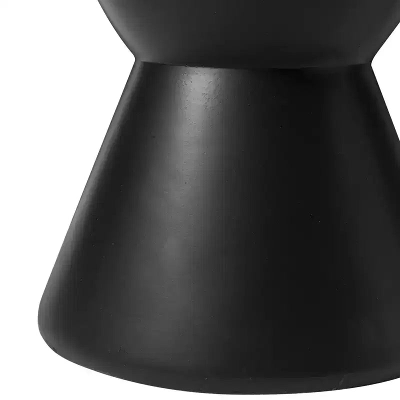 Table d'appoint sablier, noir / gris mousse / blanc, fibre de verre