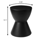 Table d'appoint sablier, noir / gris mousse / blanc, fibre de verre