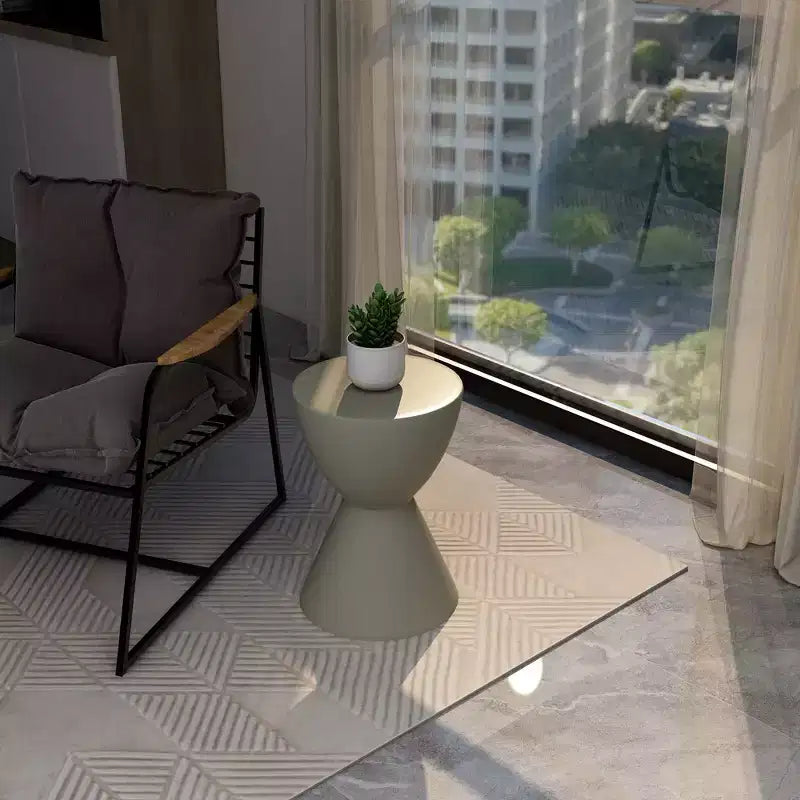 Table d'appoint sablier, noir / gris mousse / blanc, fibre de verre
