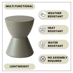 Table d'appoint sablier, noir / gris mousse / blanc, fibre de verre