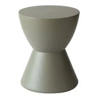Table d'appoint sablier, noir / gris mousse / blanc, fibre de verre
