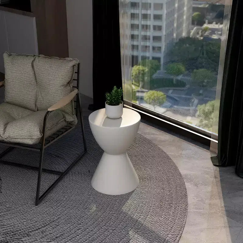 Table d'appoint sablier, noir / gris mousse / blanc, fibre de verre
