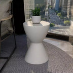 Table d'appoint sablier, noir / gris mousse / blanc, fibre de verre