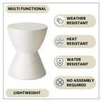 Table d'appoint sablier, noir / gris mousse / blanc, fibre de verre