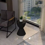 Table d'appoint sablier, noir / gris mousse / blanc, fibre de verre