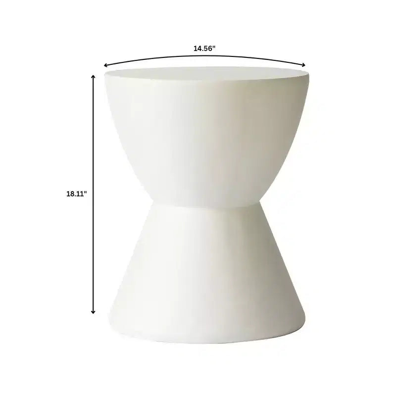Table d'appoint sablier, noir / gris mousse / blanc, fibre de verre