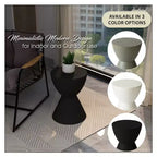 Table d'appoint sablier, noir / gris mousse / blanc, fibre de verre