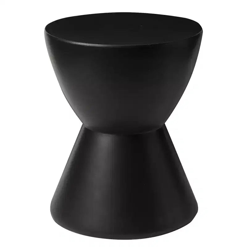 Table d'appoint sablier, noir / gris mousse / blanc, fibre de verre