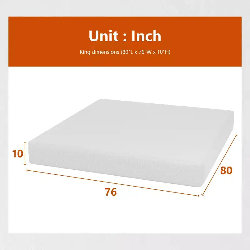 Matelas King blanc, fermeté moyenne, 25 cm, 1 personne
