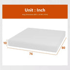 Matelas King blanc, fermeté moyenne, 25 cm, 1 personne