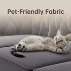 Causeuse Chesterfield en velours gris, 2 places