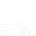 Table basse rectangulaire, noir / or / blanc, plateau en placage de bois et piètement en fil d'acier, 1 pièce