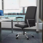 Chaise de bureau haute à dossier réglable, similicuir, pivotante et inclinable, 1 place