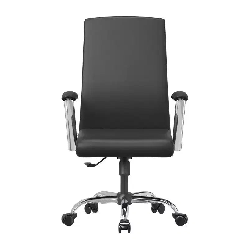 Chaise de bureau haute à dossier réglable, similicuir, pivotante et inclinable, 1 place