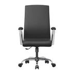 Chaise de bureau haute à dossier réglable, similicuir, pivotante et inclinable, 1 place