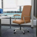 Chaise de bureau haute à dossier réglable, similicuir, pivotante et inclinable, 1 place