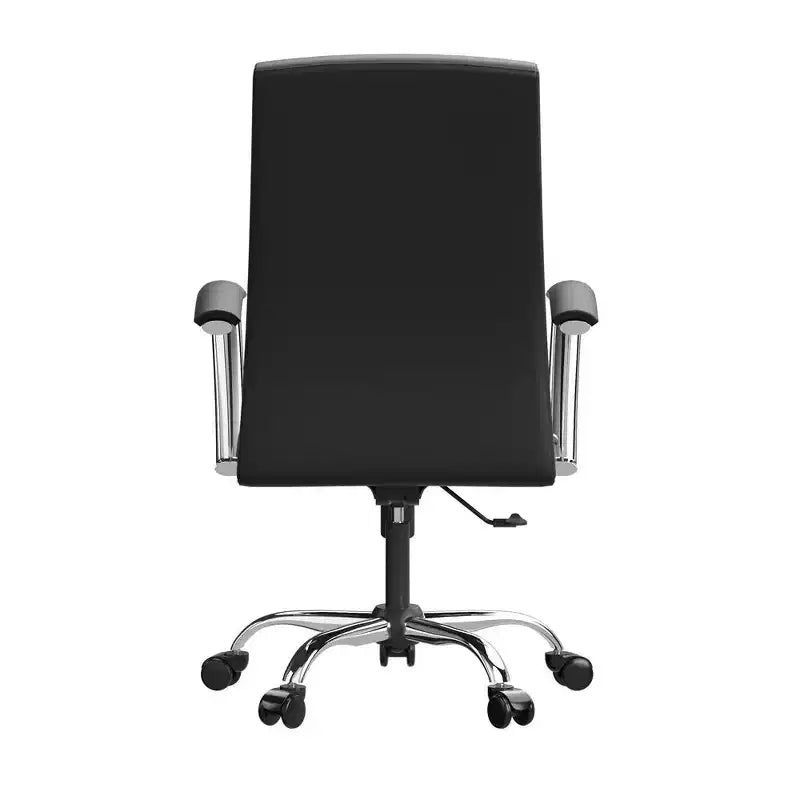 Chaise de bureau haute à dossier réglable, similicuir, pivotante et inclinable, 1 place