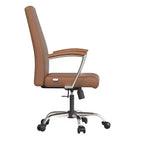 Chaise de bureau haute à dossier réglable, similicuir, pivotante et inclinable, 1 place