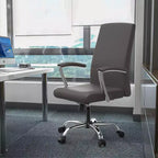 Chaise de bureau haute à dossier réglable, similicuir, pivotante et inclinable, 1 place