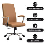 Chaise de bureau haute à dossier réglable, similicuir, pivotante et inclinable, 1 place