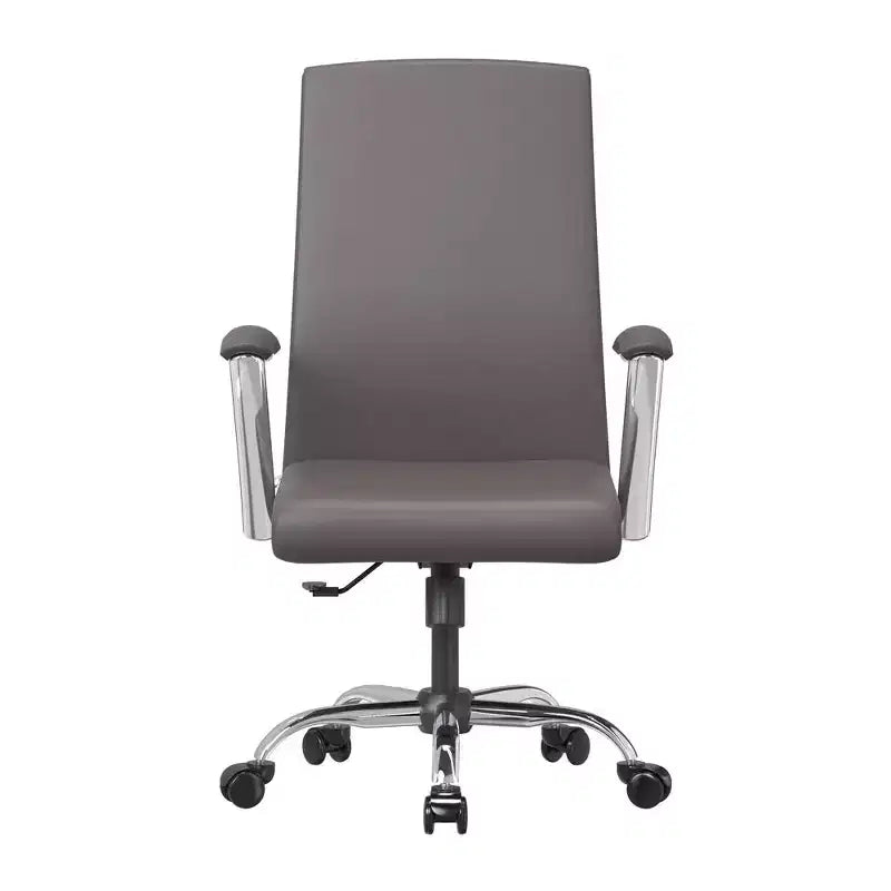 Chaise de bureau haute à dossier réglable, similicuir, pivotante et inclinable, 1 place