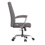 Chaise de bureau haute à dossier réglable, similicuir, pivotante et inclinable, 1 place