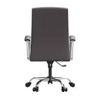 Chaise de bureau haute à dossier réglable, similicuir, pivotante et inclinable, 1 place
