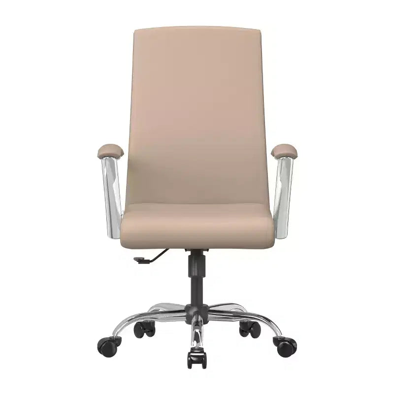 Chaise de bureau haute à dossier réglable, similicuir, pivotante et inclinable, 1 place