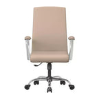 Chaise de bureau haute à dossier réglable, similicuir, pivotante et inclinable, 1 place