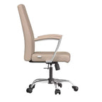 Chaise de bureau haute à dossier réglable, similicuir, pivotante et inclinable, 1 place