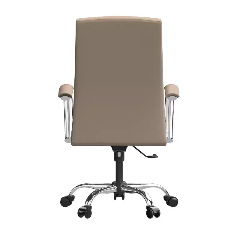 Chaise de bureau haute à dossier réglable, similicuir, pivotante et inclinable, 1 place