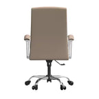 Chaise de bureau haute à dossier réglable, similicuir, pivotante et inclinable, 1 place