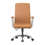 Chaise de bureau haute à dossier réglable, similicuir, pivotante et inclinable, 1 place